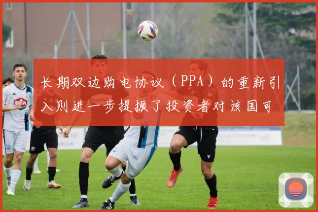 长期双边购电协议（PPA）的重新引入则进一步提振了投资者对该国可再生能源行业的信心